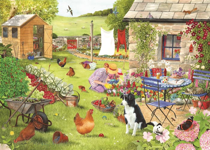 Grandma's Garden | Big 500 Piece | House of Puzzles – Bigjigs Toys