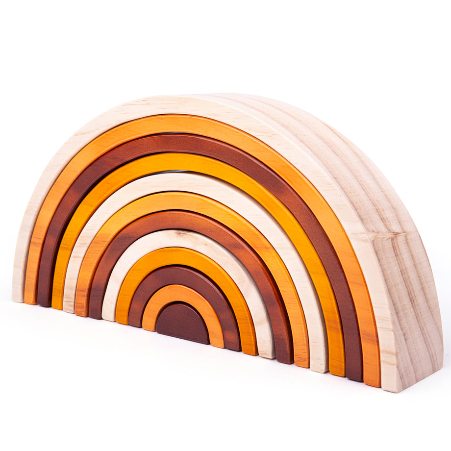 Large Rainbow Wooden Stacking Toy Wooden Toys Bigjigs Toys