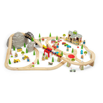 Wooden train set sales uk