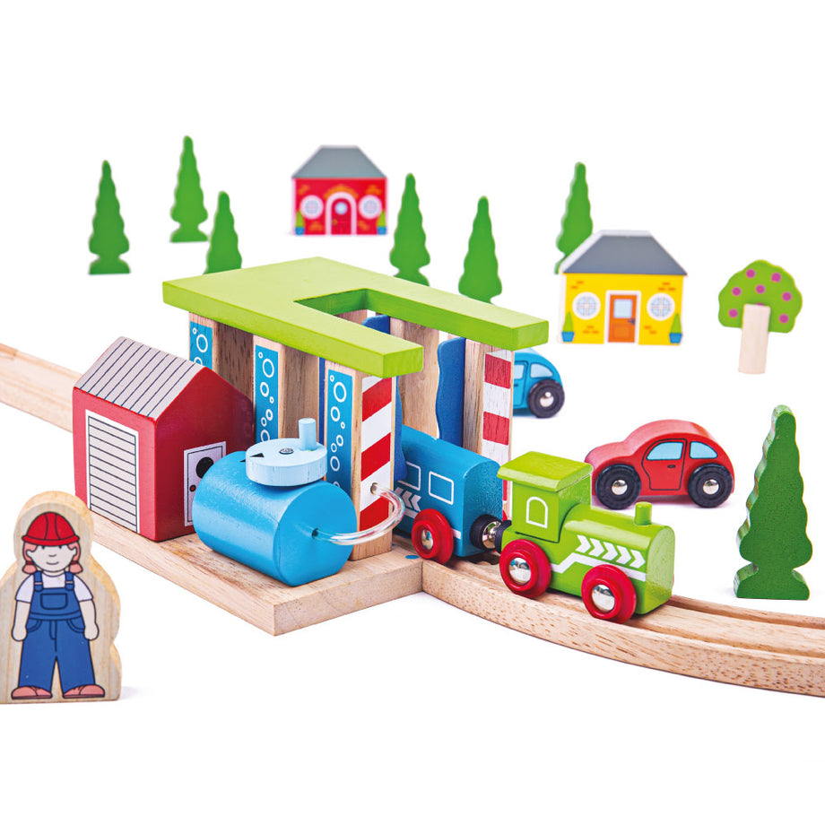 Train Washer Wooden Train Accessories Bigjigs Toys