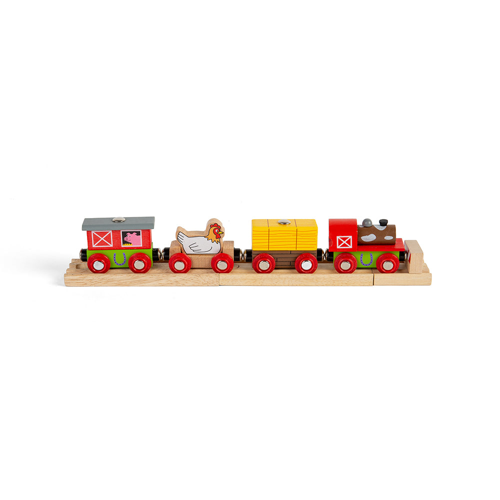 Farmyard Toy Train | Wooden Railway | Bigjigs Toys