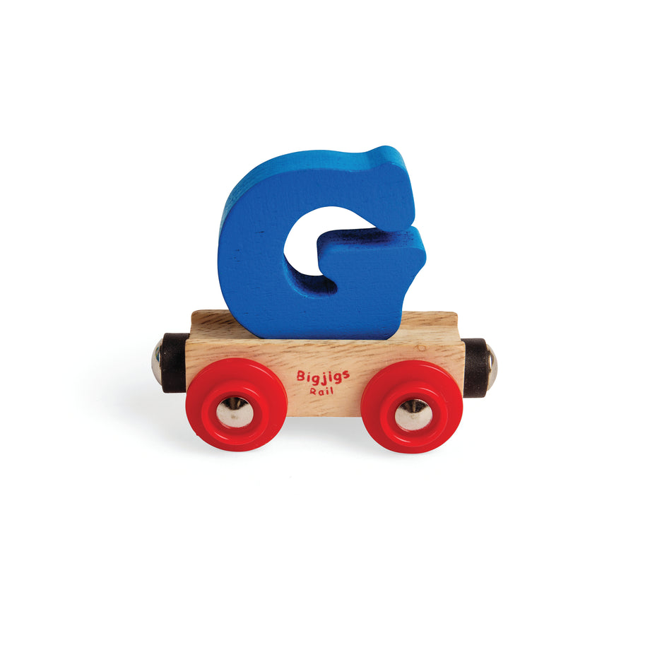 Personalised Wooden Rail Letters Letter G Blue Bigjigs Rail Bigjigs Toys