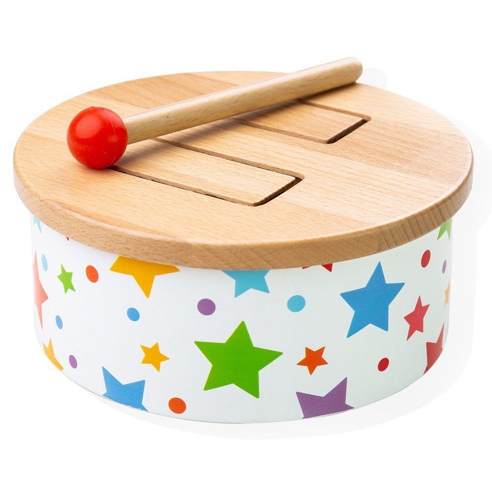 Wooden drum store for toddlers