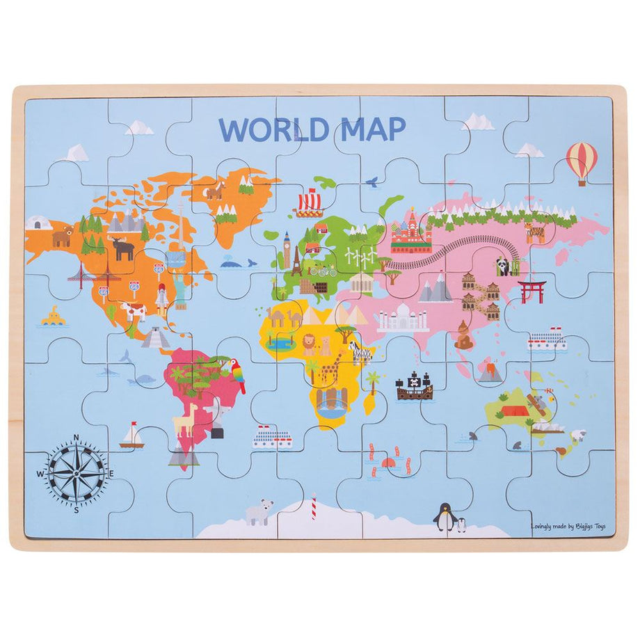 World on sale map jigsaw